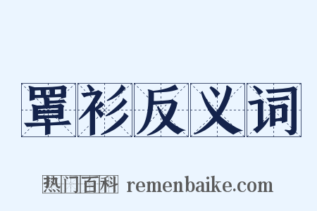 罩衫反义词是什么意思的图片